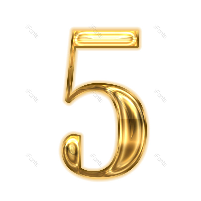 艺术字图片,立体字元素,数字PNG,金色免抠素材